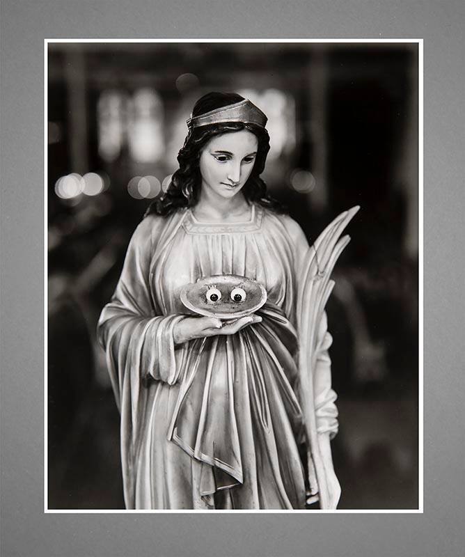 Statue of St. Lucy with Eyeballs on Plate, Chicago