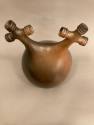 Pit-fired foraged clay vessel by Jamie Porter Lara, "LDS-MHB-DCMR-1219E-01," 2019-- angled view…