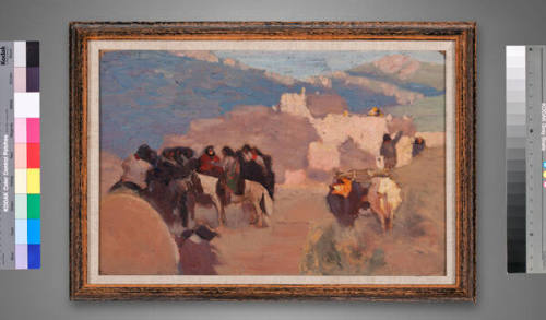 Untitled (study for Evening at Pueblo at Taos)
