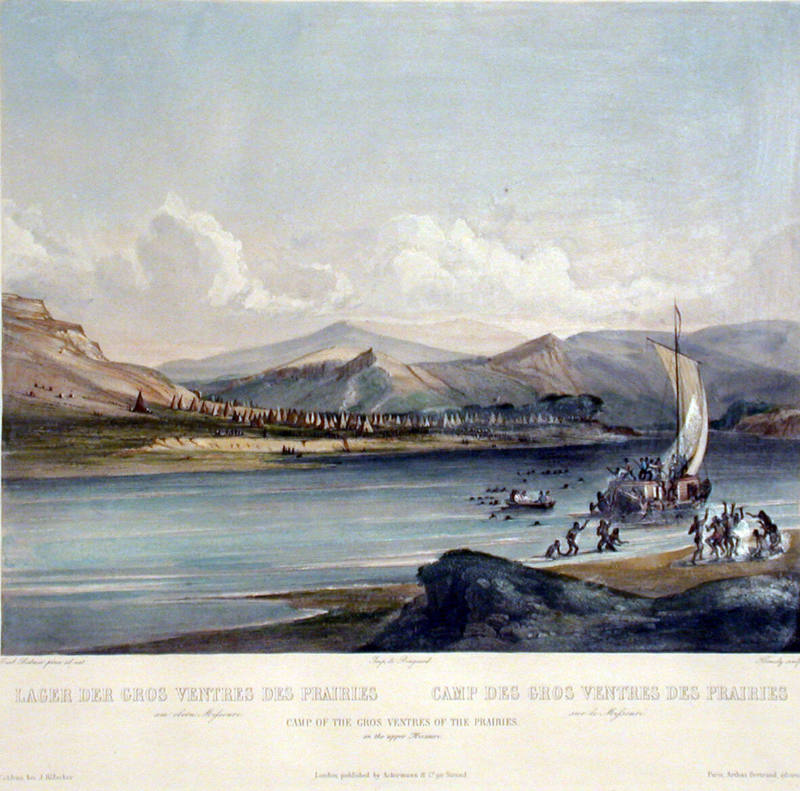 Camp of the Gros Ventres of the Prairies on the Upper Missouri