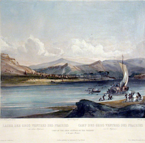 Camp of the Gros Ventres of the Prairies on the Upper Missouri