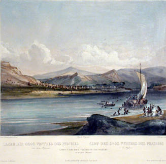 Camp of the Gros Ventres of the Prairies on the Upper Missouri