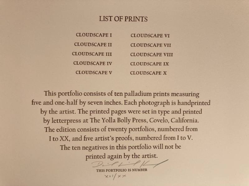Cloudscapes of New Mexico: List of Prints
