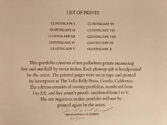 Cloudscapes of New Mexico: List of Prints