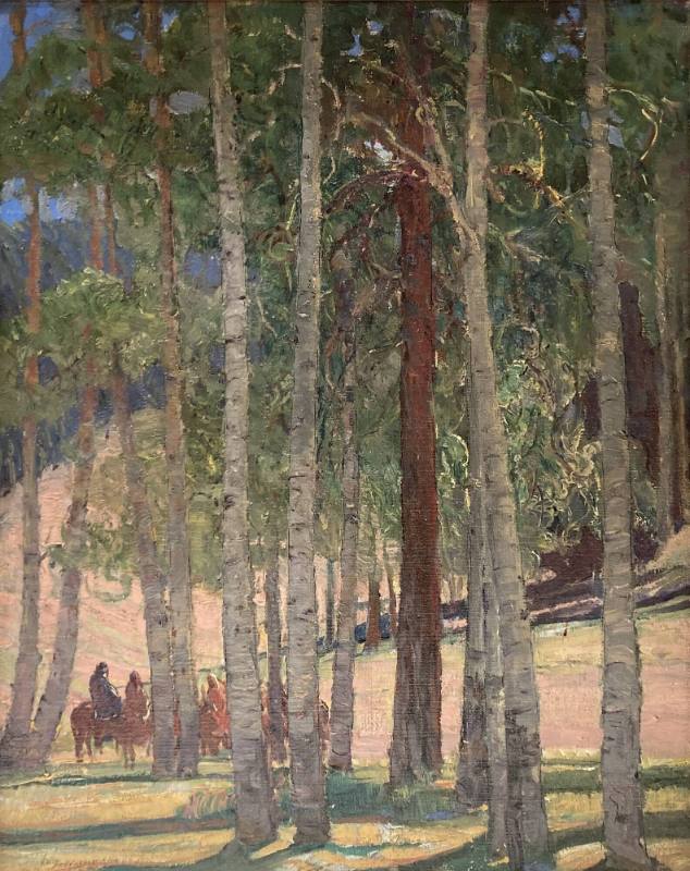 Aspens and Indians on Horseback