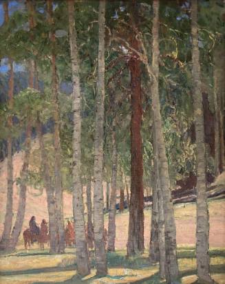 Aspens and Indians on Horseback