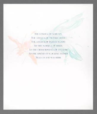 The Lengua of Nahuatl (from the portfolio Whispers)