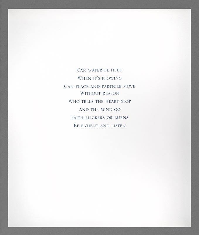 Can Water Be Held (from the portfolio Whispers)