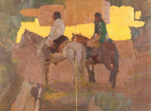 Untitled (two riders from Taos Pueblo)