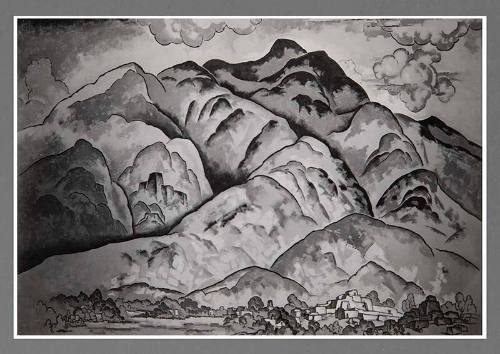 Murals in U.S. Courthouse, Santa Fe, NM: "Taos Mountains"