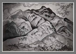 Murals in U.S. Courthouse, Santa Fe, NM: "Taos Mountains"