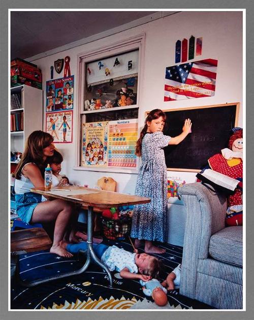 Shiloh, Age 7, Her Mother and Sister Home Schooling