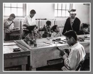 Ambrose Roanhorse with His Class at the Fort Wingate Vocational School (from the Enduring Navaho series)