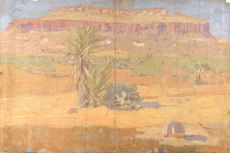 Untitled (desert landscape with mesa)