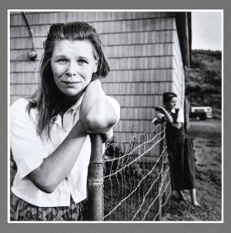 Janet and Carol Walter Beside Their House, Lamona Colony, Washington