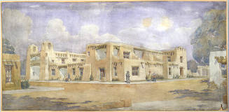 Arthur Condrad Hendrickson, Untitled (Museum of Fine Arts), circa 1917, watercolor on paper, 18…