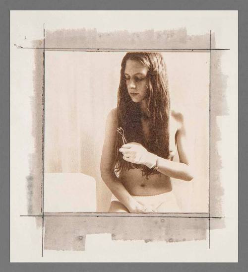 Untitled (Woman with eyelash curler)