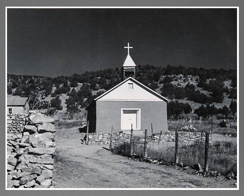 Untitled (Church in landscape)