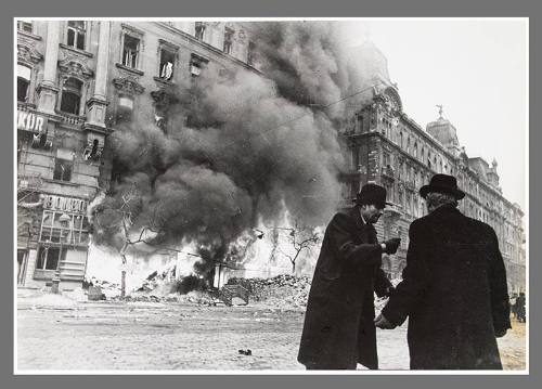 Two men on a Burning Street