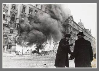 Two men on a Burning Street