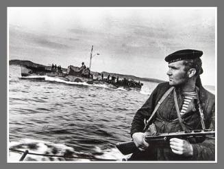 Soldier and ship