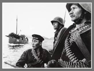 Three soldiers and ship