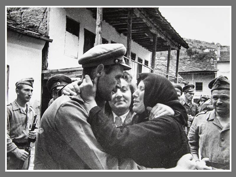 Villagers kissing