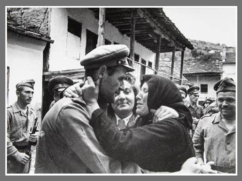 Villagers kissing