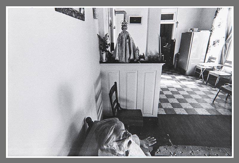 Untitled (Interior with checkered tile floor)