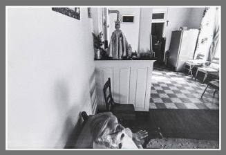 Untitled (Interior with checkered tile floor)