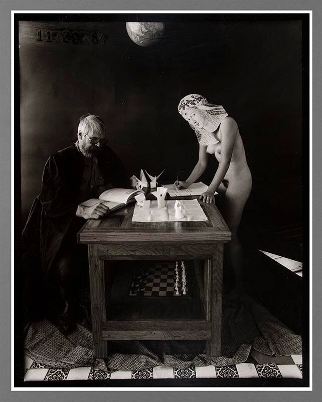 Untitled (Artist and masked model)