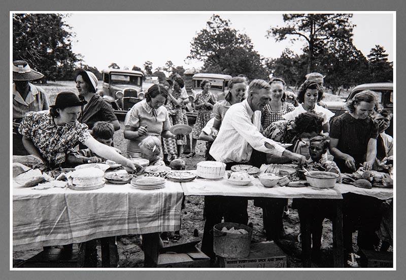 Farm Folks at Dinner During All Day Community Sing - Pie Town, New Mexico