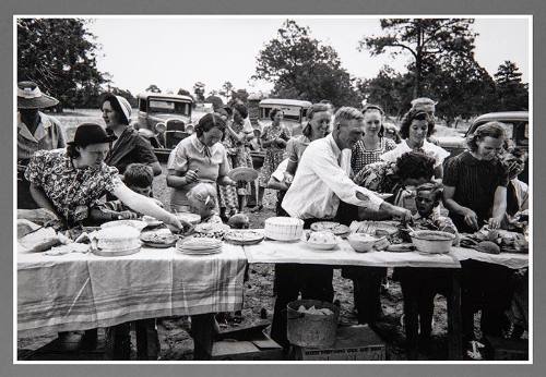 Farm Folks at Dinner During All Day Community Sing - Pie Town, New Mexico