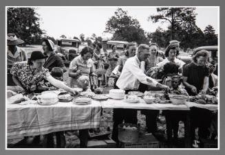 Farm Folks at Dinner During All Day Community Sing - Pie Town, New Mexico