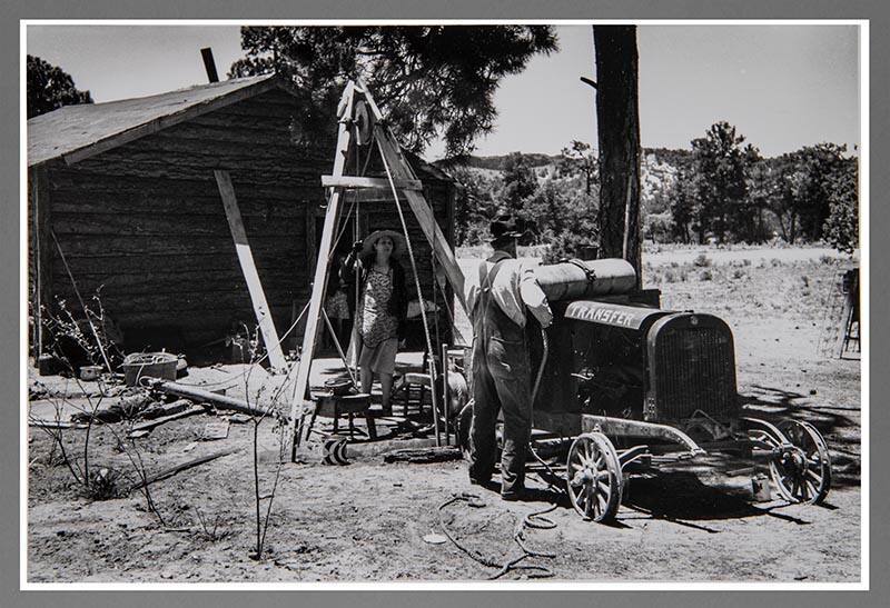 Farmer and Wife Drilling a Water Well - Pie Town, New Mexico