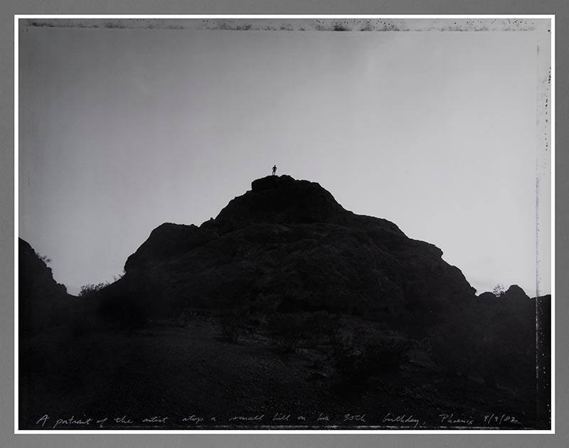 A portrait of the artist atop a small hill on his thirtieth birthday, 9/9/82