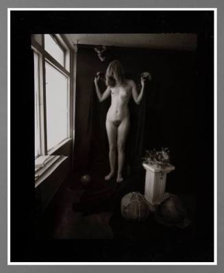 Untitled (Female nude with cape)