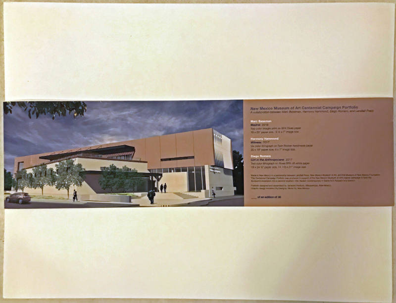 Portfolio sleeve created in support of the Centenial Campaign for the New Mexico Museum of Art Vladem Contemorary
