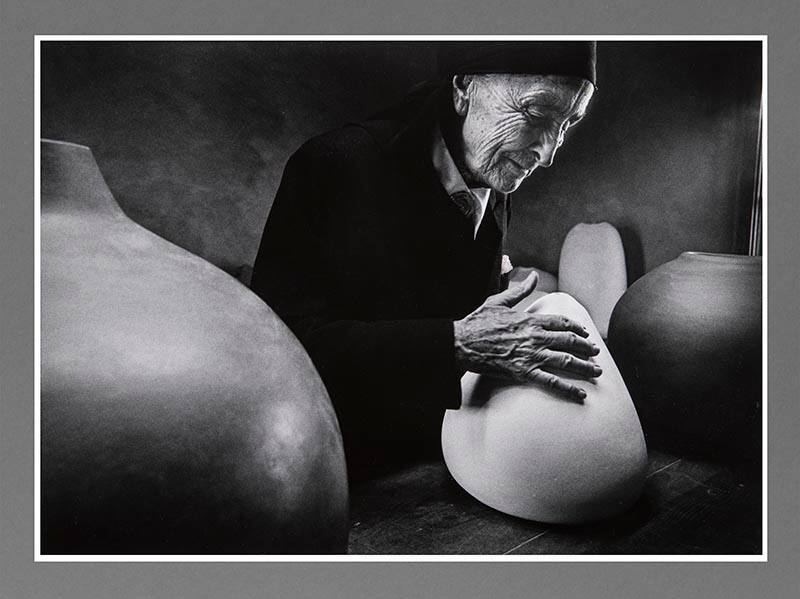 Georgia O'Keeffe at the Ghost Ranch with Pots by Juan Hamilton