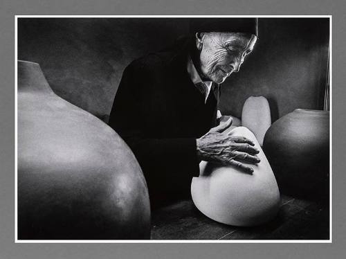 Georgia O'Keeffe at the Ghost Ranch with Pots by Juan Hamilton