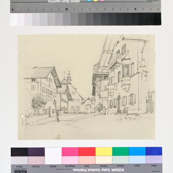 Untitled (sketch for European City Night Scene)