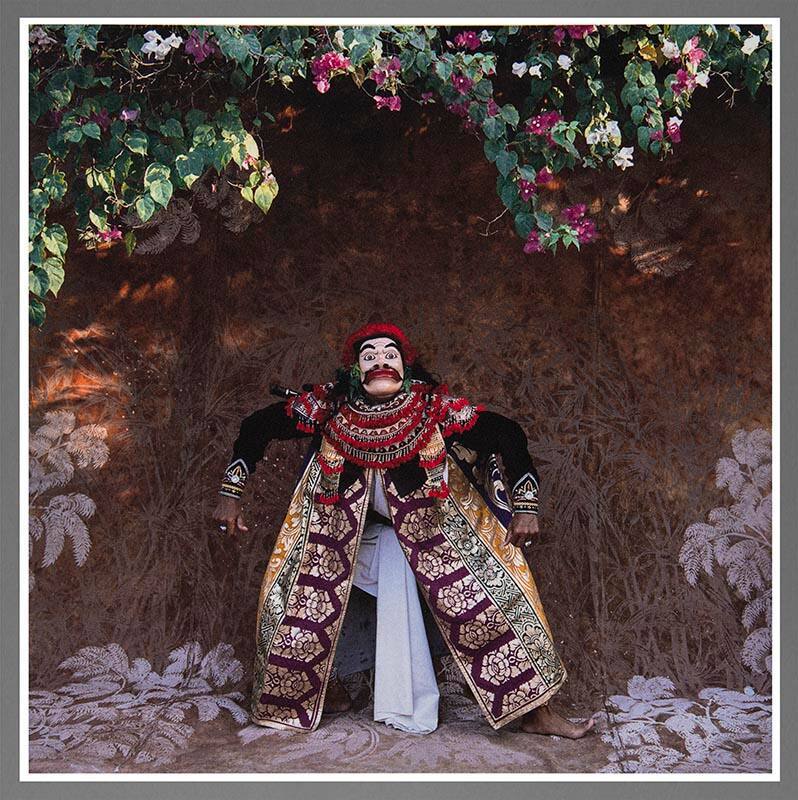 Male Dancer under Bougainvillea