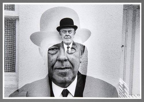 Rene Magritte and his Easel