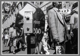 Moscow (Parking Meter and Street Scene with People Passing)