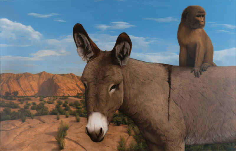 Tom Palmore, The Journey, 1995-1996, oil on canvas, 46 1/2 x 72 in. Collection of the New Mexic…