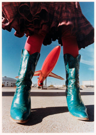Anne Noggle, Vertical Stance, 1979, chromogenic print, 19 x 13 1/2 in. Collection of the New Me…