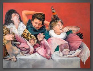 Iva Morris, Winged Victory, 1990, oil on canvas, 54 1/4 × 72 1/4 in. Collection of the New Mexi…
