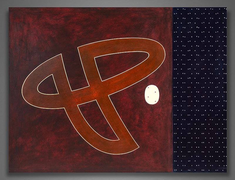 Rudi Vakwerk Verhoeven, Four Hundred Thirty Two, circa 1993, oil on canvas, 54 1/4 × 72 in. Col…