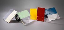 John Beech, Suite of five Rolling Painting Multiples, 2001, Plexiglas, enamel paint and casters…