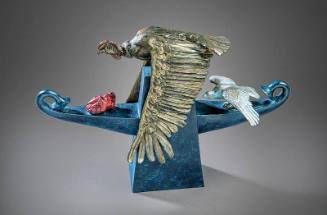 Ann McCoy, Barque With Condor, 1984, cast bronze, 9 1/2 x 14 x 4 1/2 in. Collection of the New …